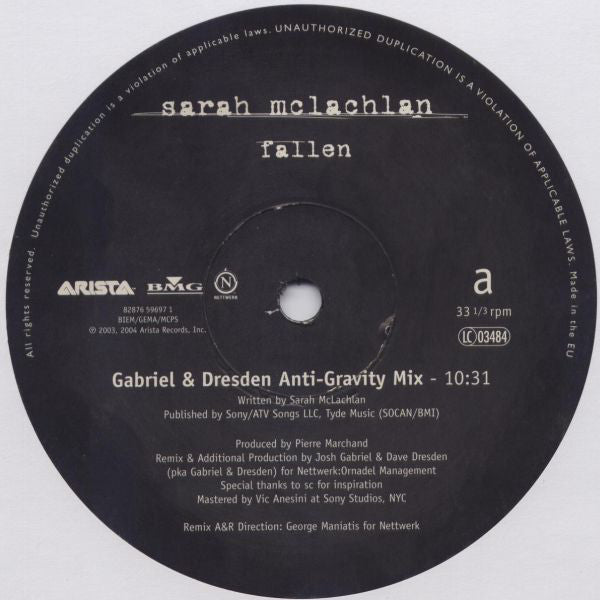 Sarah McLachlan : Fallen (12")