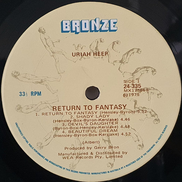 Uriah Heep : Return To Fantasy (LP, Album, Gat)