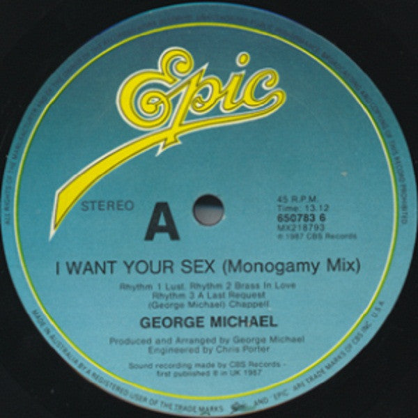 George Michael : I Want Your Sex (12", Single)