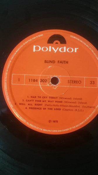 Blind Faith (2) : Blind Faith (LP, Album, RE, Gat)