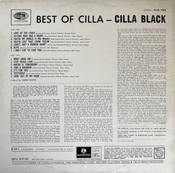 Cilla Black : Best Of Cilla (LP, Comp, RE)