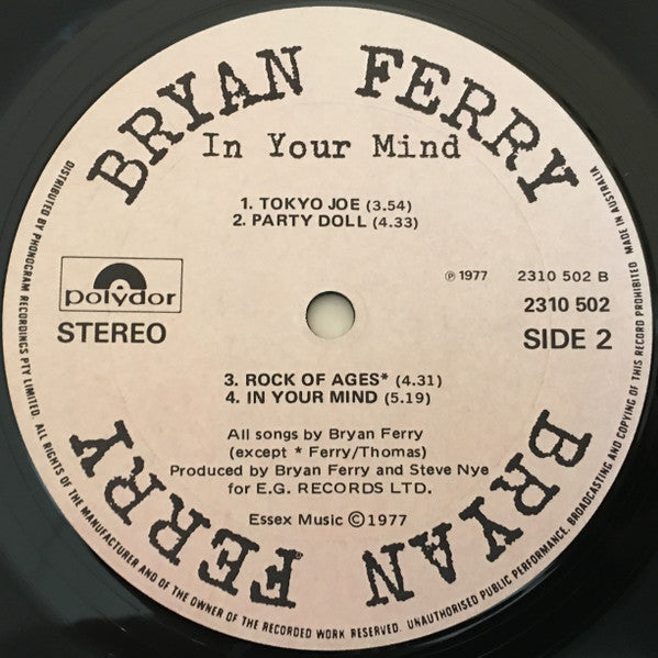 Bryan Ferry : In Your Mind (LP, Album)