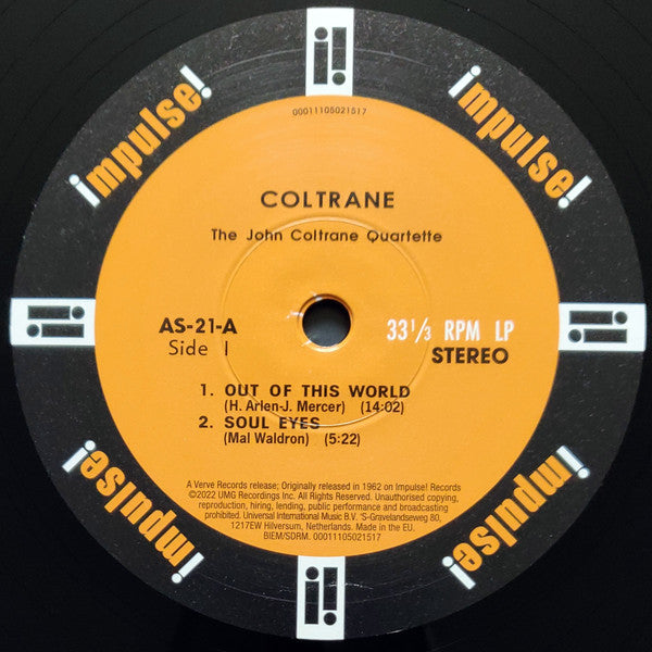 The John Coltrane Quartet : Coltrane (LP, Album, RE, RM, Gat)