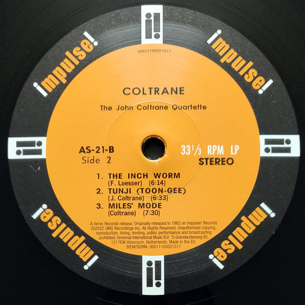 The John Coltrane Quartet : Coltrane (LP, Album, RE, RM, Gat)