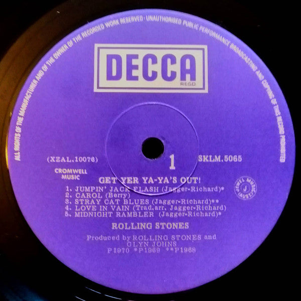 The Rolling Stones : Get Yer Ya-Ya's Out! - The Rolling Stones In Concert (LP, Album, RE)