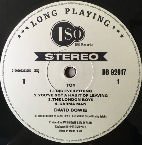 David Bowie : Toy (LP + LP, S/Sided, Etch + Album)