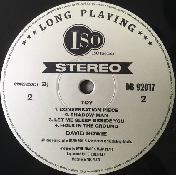 David Bowie : Toy (LP + LP, S/Sided, Etch + Album)