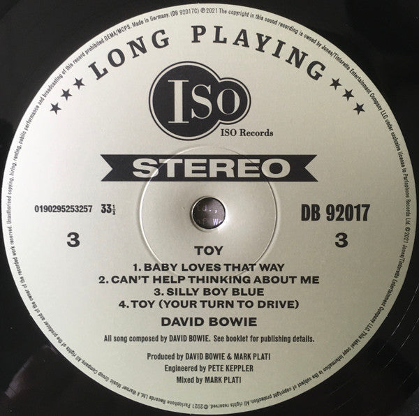 David Bowie : Toy (LP + LP, S/Sided, Etch + Album)