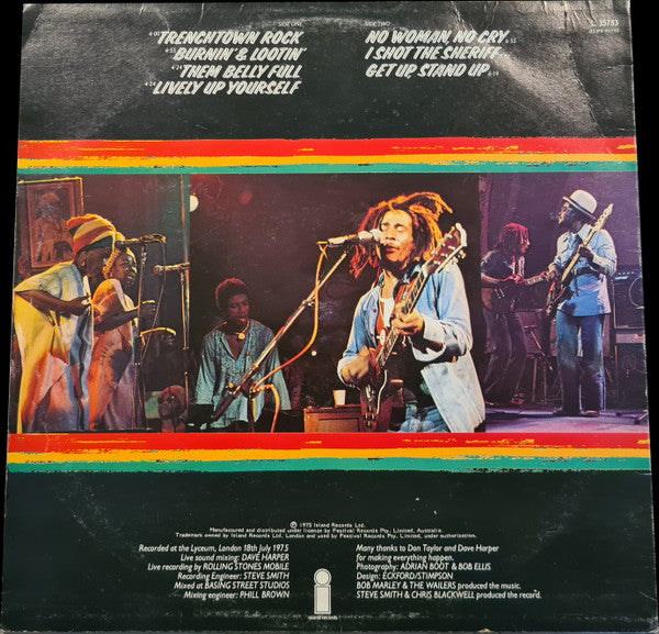 Bob Marley & The Wailers : Live! (LP, Album)
