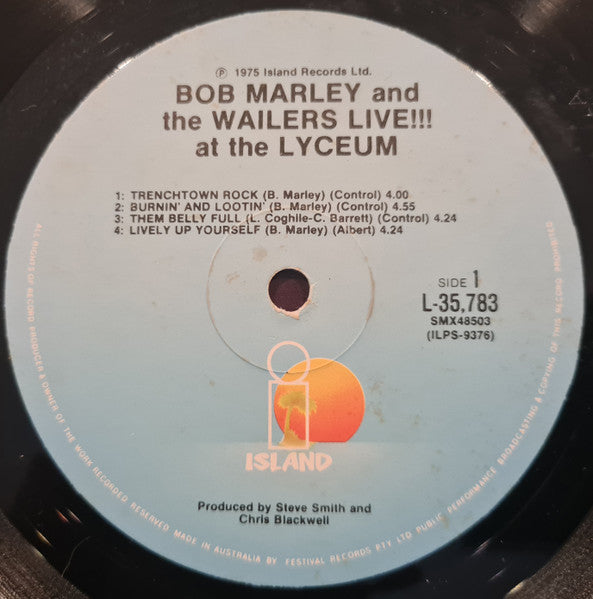 Bob Marley & The Wailers : Live! (LP, Album)