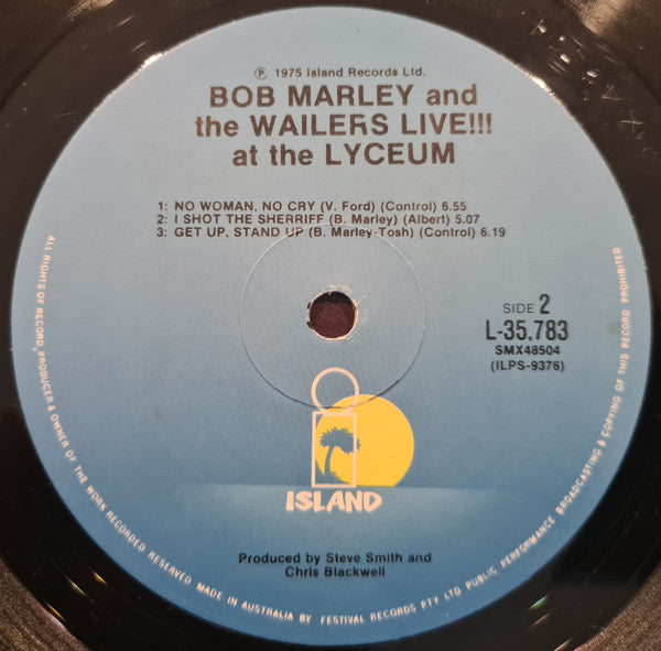 Bob Marley & The Wailers : Live! (LP, Album)