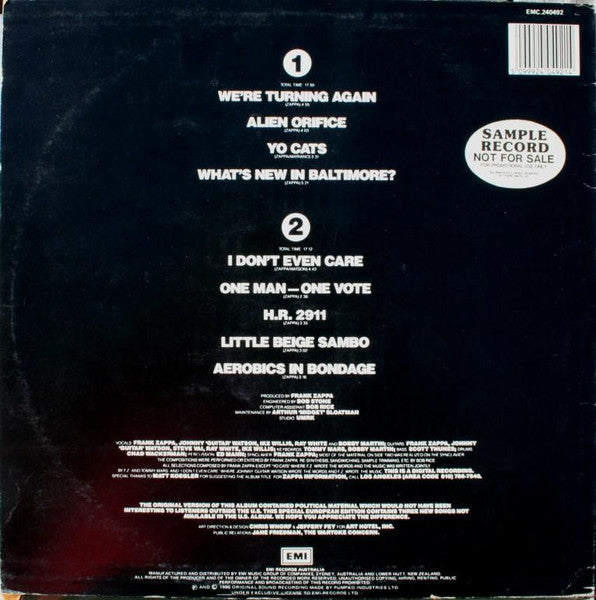 Frank Zappa : Frank Zappa Meets The Mothers Of Prevention (European Version) (LP, Album, Promo)