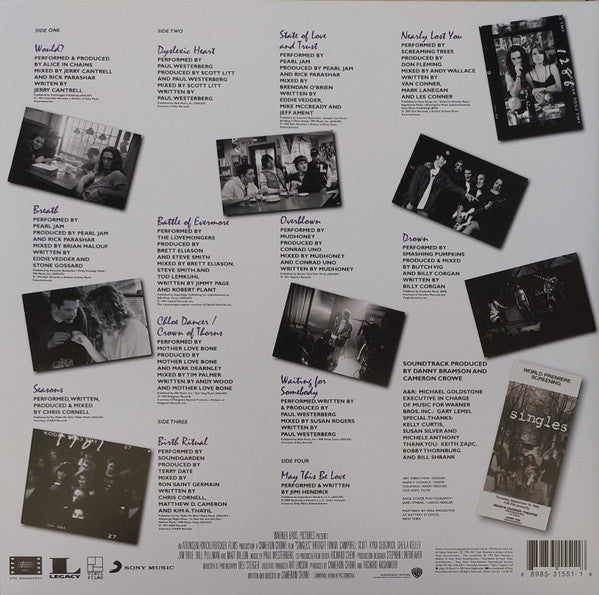 Various : Singles (Original Motion Picture Soundtrack) (2xLP, RE, RP, Gat + CD + Comp, Dlx)