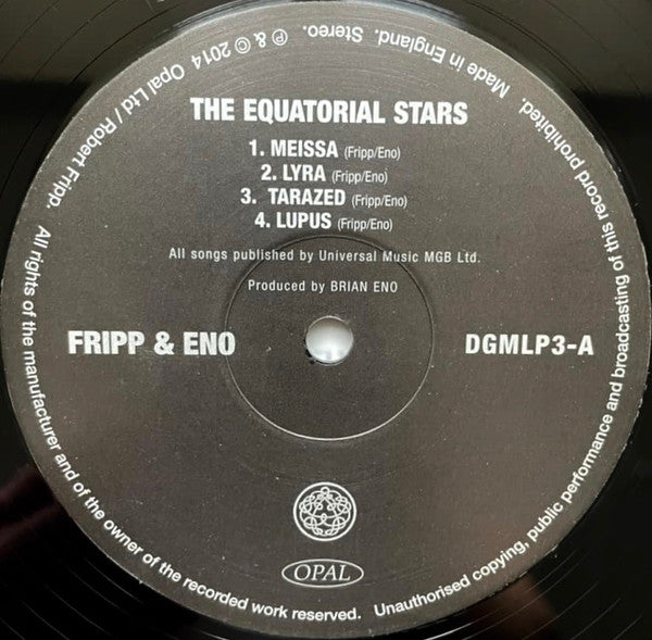 Fripp & Eno : The Equatorial Stars (LP, Album, RE, 200)