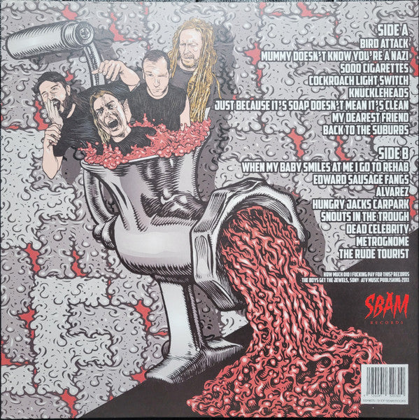 Frenzal Rhomb : Smoko At The Pet Food Factory - Green Marble (LP, Album, RP, Gre)