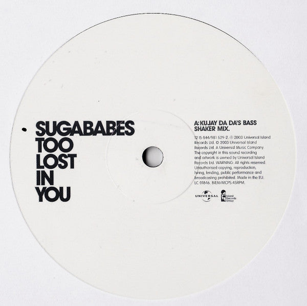 Sugababes : Too Lost In You (12", Single)