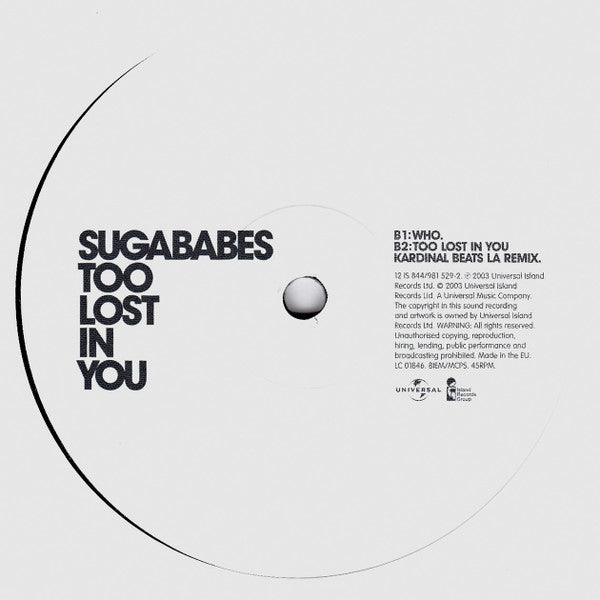 Sugababes : Too Lost In You (12", Single)
