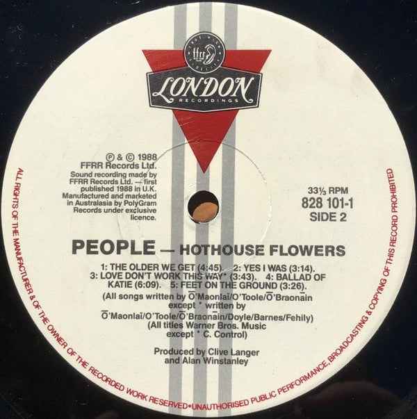 Hothouse Flowers : People (LP, Album)