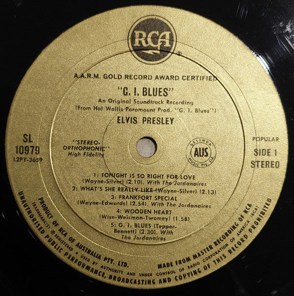 Elvis Presley : G.I. Blues (LP, Album, A.A)
