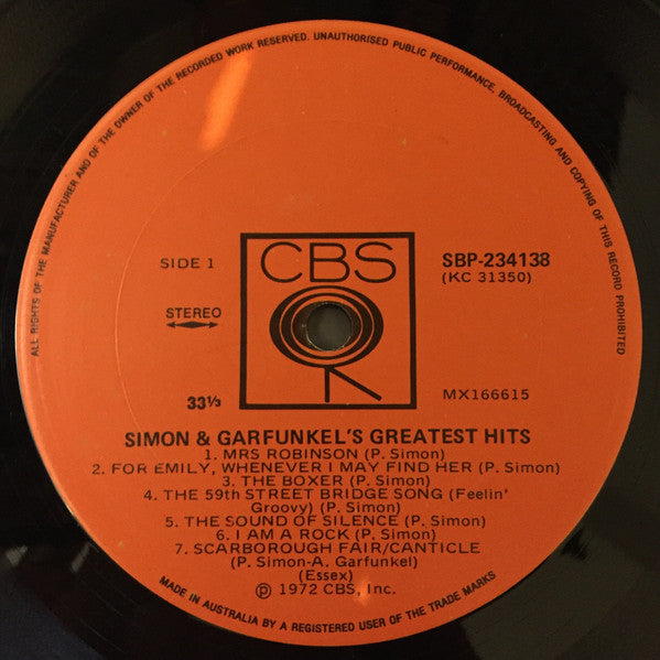 Simon & Garfunkel : Simon And Garfunkel's Greatest Hits (LP, Comp)