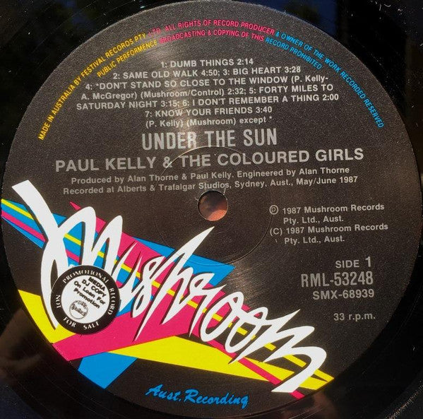 Paul Kelly & The Coloured Girls : Under The Sun (LP, Album)
