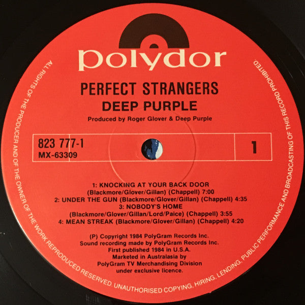 Deep Purple : Perfect Strangers (LP, Album, Gat)