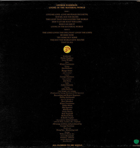 George Harrison : Living In The Material World (LP, Album, Gat)