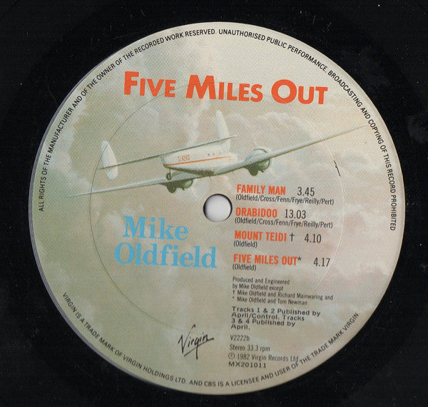 Mike Oldfield : Five Miles Out (LP, Album, Gat)