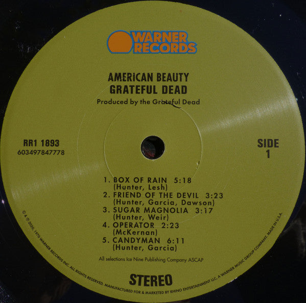 The Grateful Dead : American Beauty (LP, Album, RE, RM)