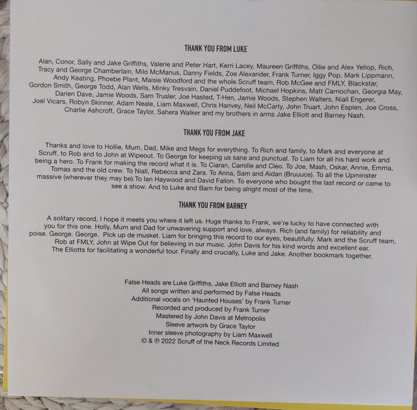 False Heads : Sick Moon (LP, Album, Ltd, Yel)
