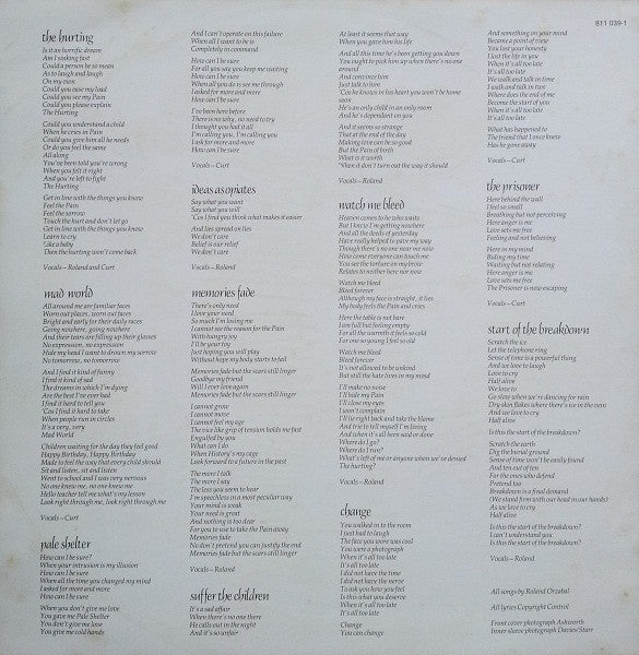 Tears For Fears : The Hurting (LP, Album)