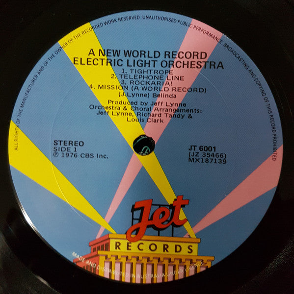 Electric Light Orchestra : A New World Record (LP, Album, RE)