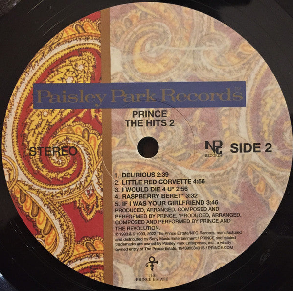 Prince : The Hits 2 (2xLP, Comp, RE)