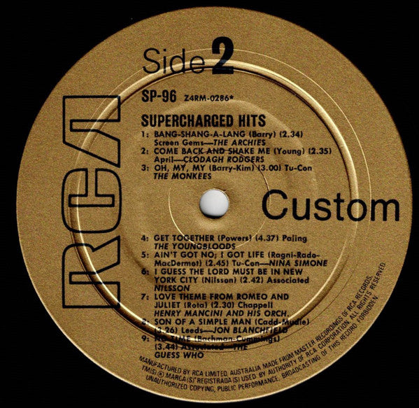 Various : Supercharged Hits (LP, Comp, RE, Gol)