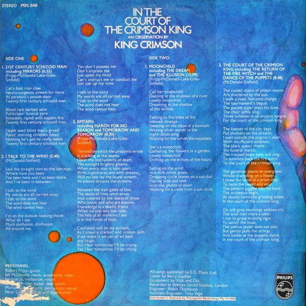 King Crimson : In The Court Of The Crimson King (An Observation By King Crimson) (LP, Album, Gat)