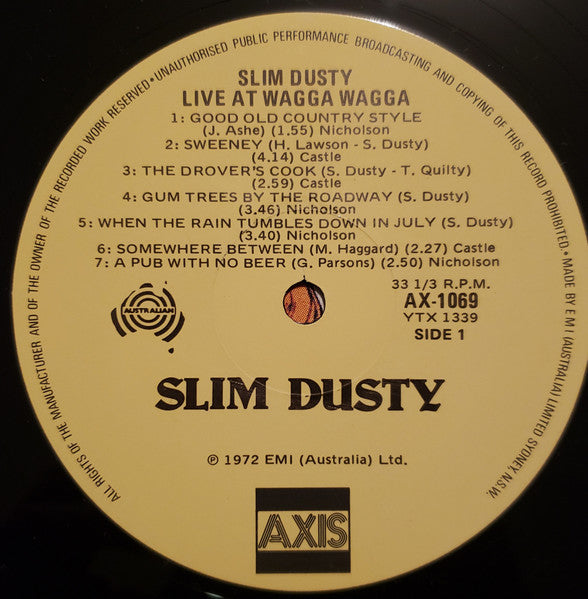 Slim Dusty : Live At Wagga Wagga (LP, RE)