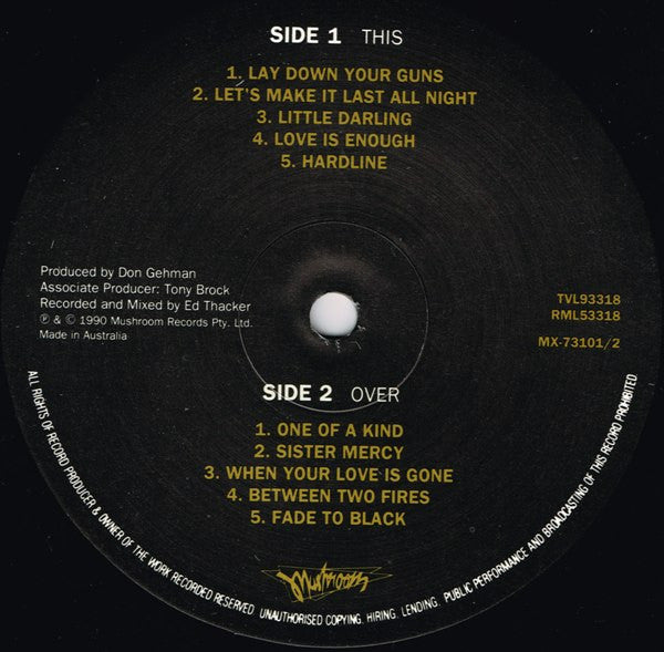 Jimmy Barnes : Two Fires (LP, Album)