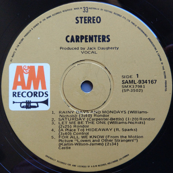 Carpenters : Carpenters (LP, Album)