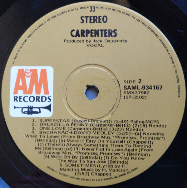 Carpenters : Carpenters (LP, Album)