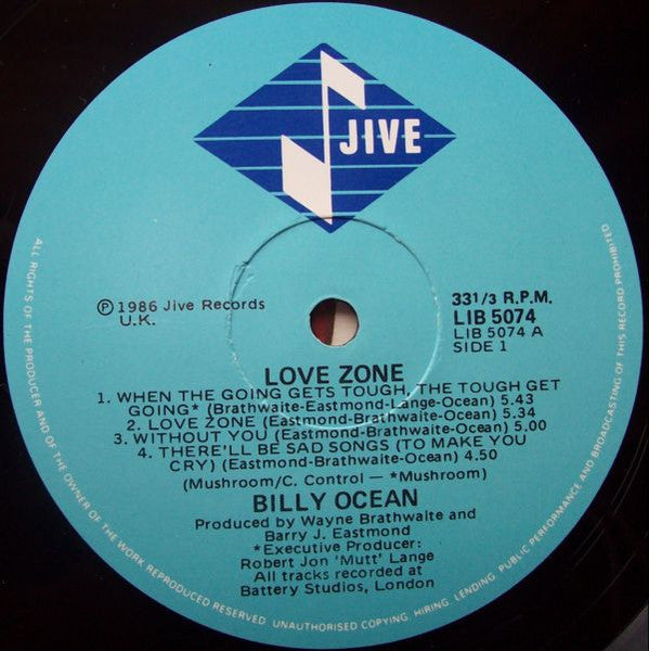 Billy Ocean : Love Zone (LP, Album)