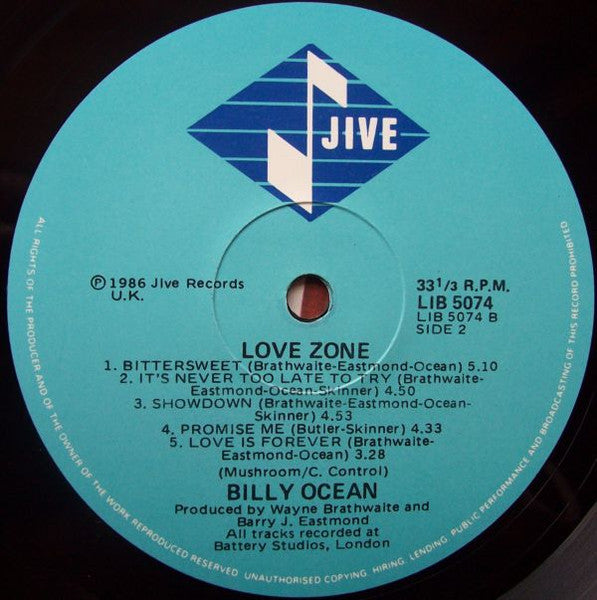 Billy Ocean : Love Zone (LP, Album)