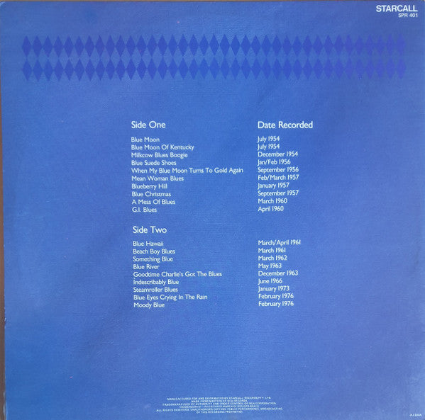 Elvis Presley : Elvis Blue (LP, Comp, Blu)