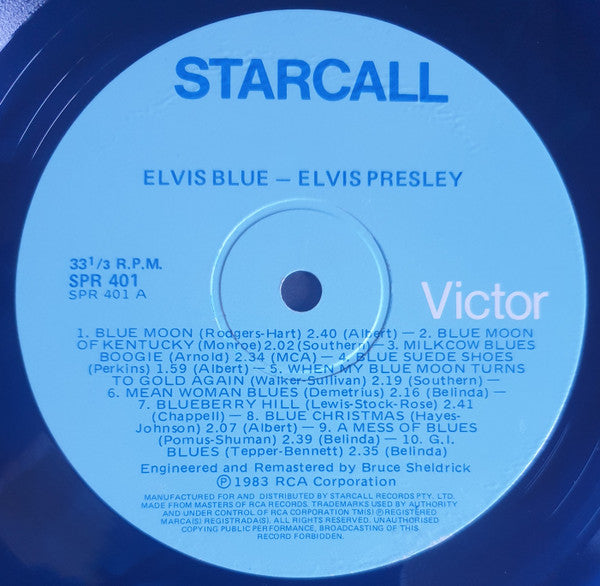 Elvis Presley : Elvis Blue (LP, Comp, Blu)