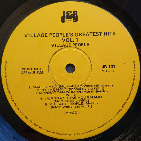 Village People : Greatest Hits Volume One And Two (2xLP, Comp)