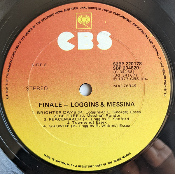 Loggins And Messina : Finale (2xLP, Album, Gat)