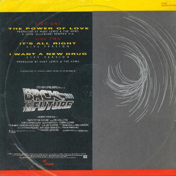 Huey Lewis & The News : The Power Of Love (12", Single, Ltd)