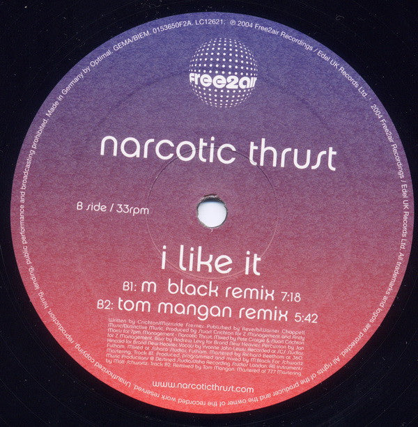 Narcotic Thrust : I Like It (12")