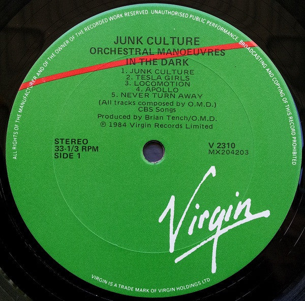 Orchestral Manoeuvres In The Dark : Junk Culture (LP, Album)