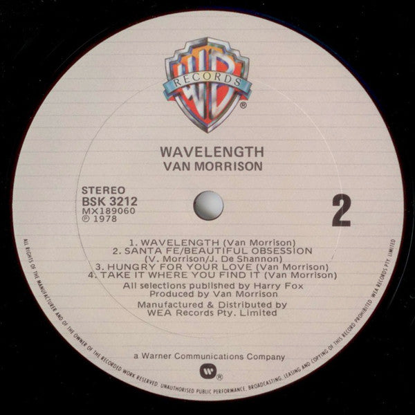 Van Morrison : Wavelength (LP, Album)