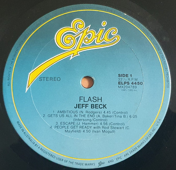 Jeff Beck : Flash (LP, Album)